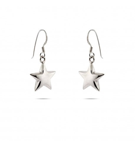 Sterling Silver Star Dangle Earrings