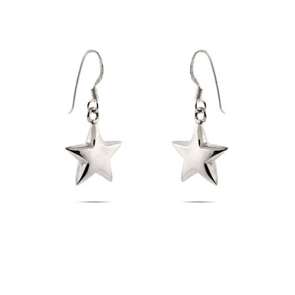 Sterling Silver Star Dangle Earrings