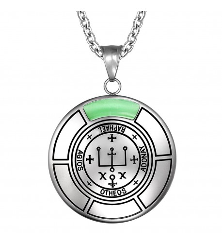 Archangel Raphael Medallion Simulated Necklace