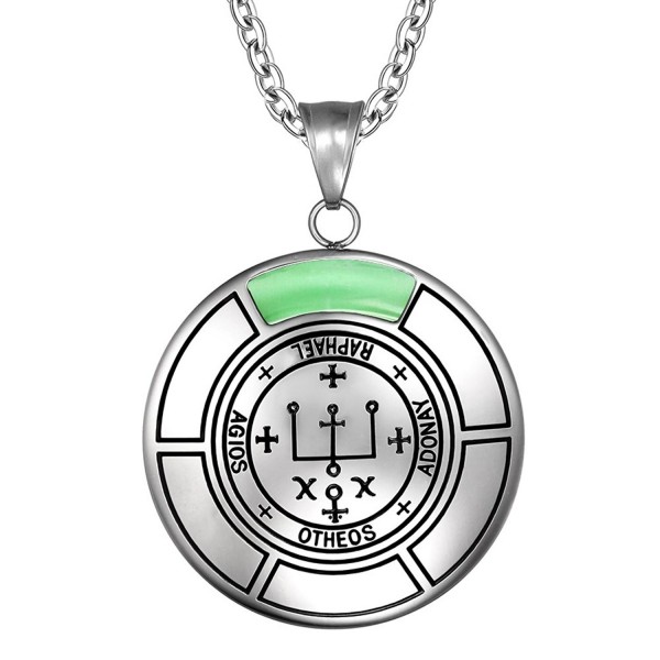 Archangel Raphael Medallion Simulated Necklace