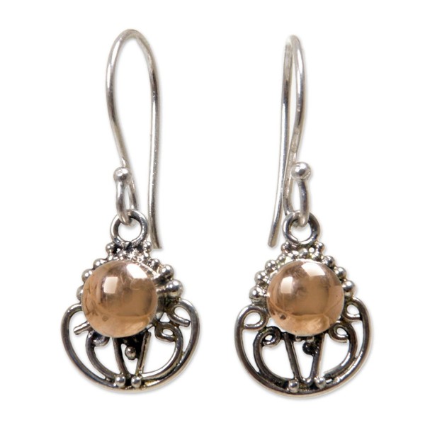 NOVICA Sterling Earrings Accents Eastern