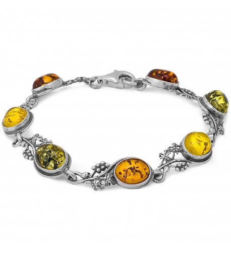 Multicolor Sterling Silver Grapevine Bracelet