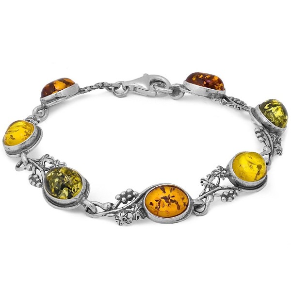 Multicolor Sterling Silver Grapevine Bracelet