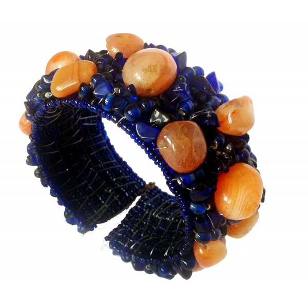 Natural Bracelet Blue Orange Mens Jewelry Womens bracelet Hand