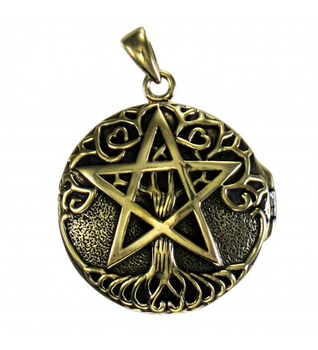 Bronze Pentacle Pentagram Aromatherapy Locket