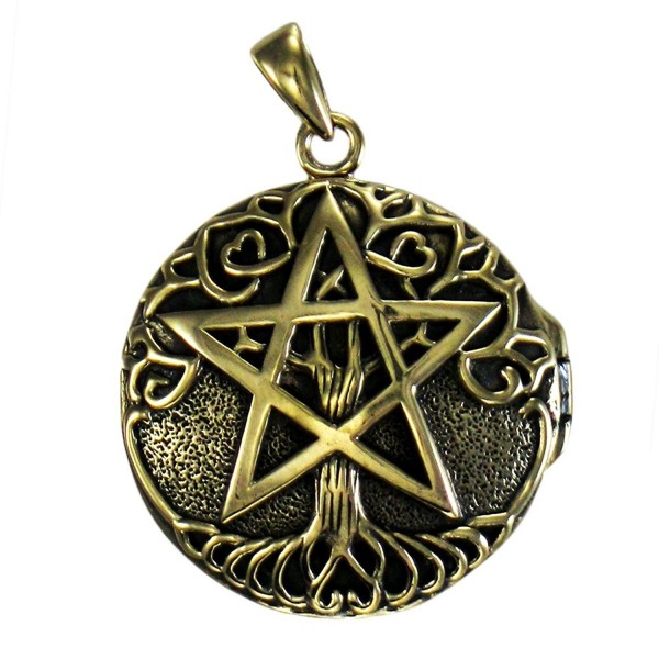 Bronze Pentacle Pentagram Aromatherapy Locket