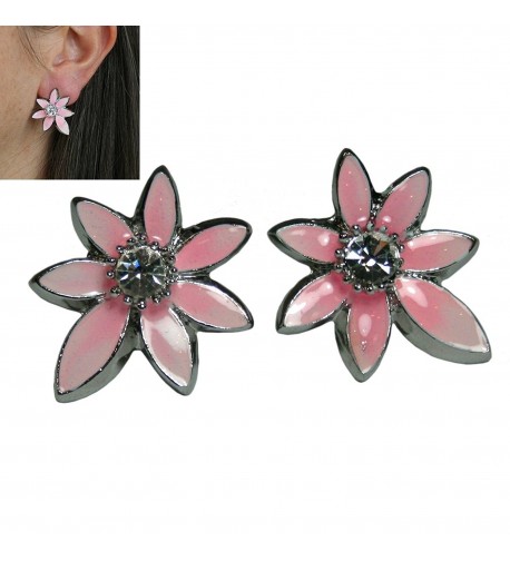 Flower Pierced Earrings Elegant Decorative