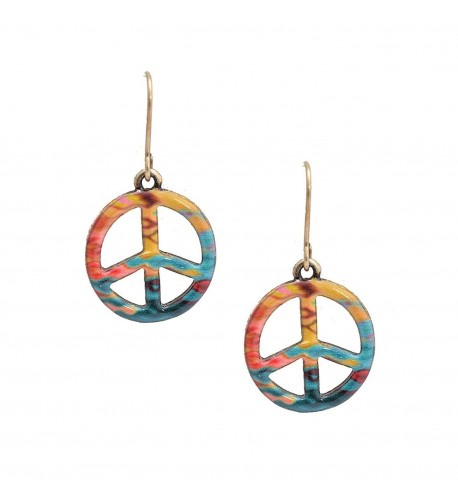 Spinningdaisy Colorful Peace earrings Yellow