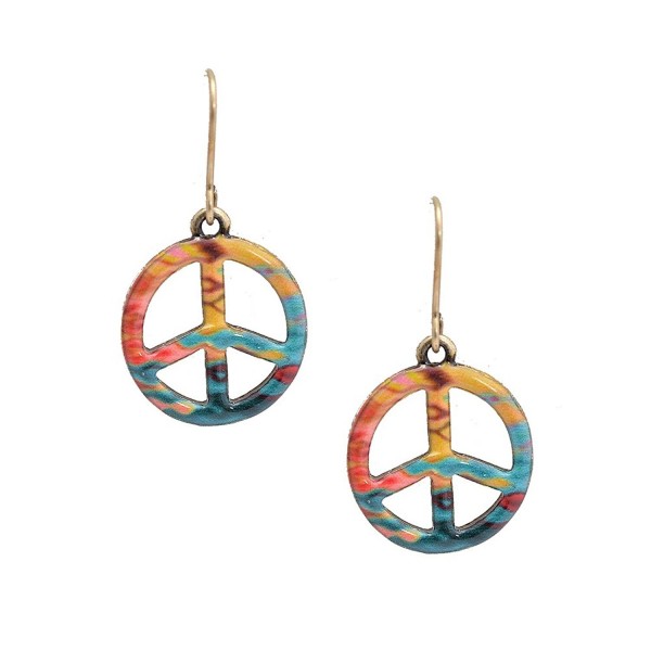 Spinningdaisy Colorful Peace earrings Yellow