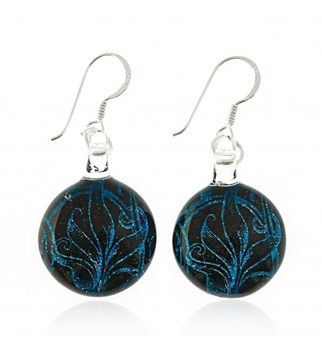 Sterling Silver Painted Glitter Earrings