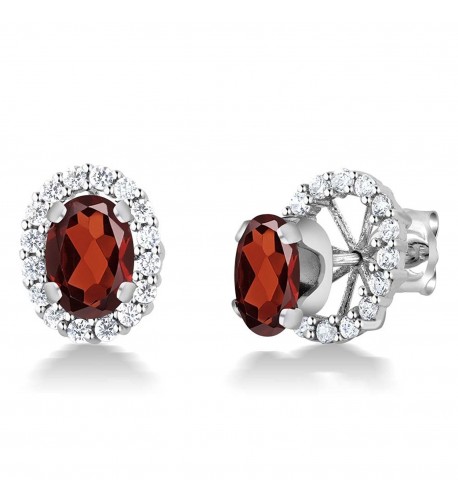 Sterling Silver Garnet Removable Earrings