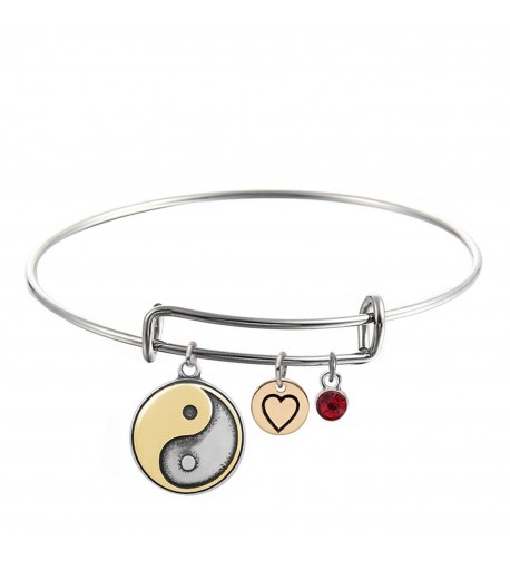 JJTZX Birthstone Stainless Expandable Bracelet