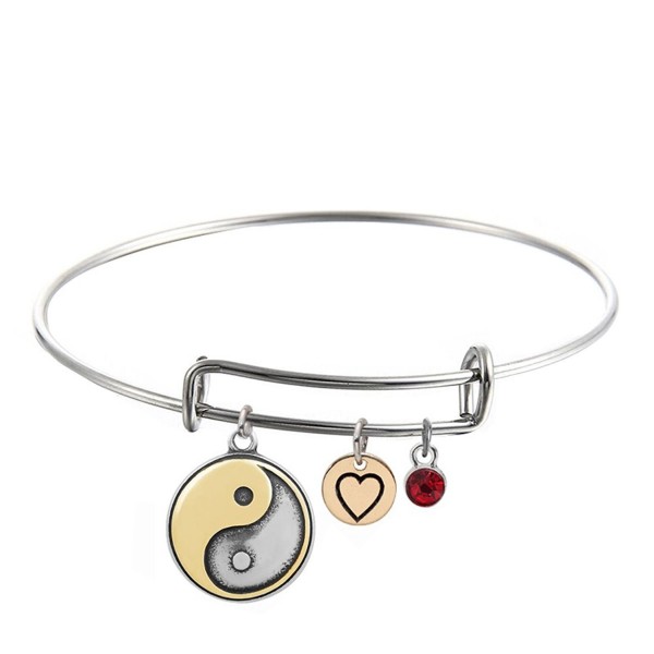 JJTZX Birthstone Stainless Expandable Bracelet