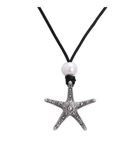 Starfish Necklace Sterling Freshwater Shengsheng