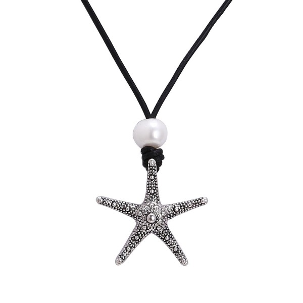 Starfish Necklace Sterling Freshwater Shengsheng