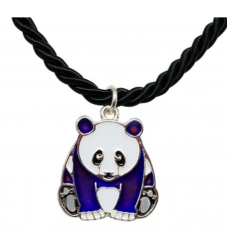 Panda Mood Necklace Black Cord