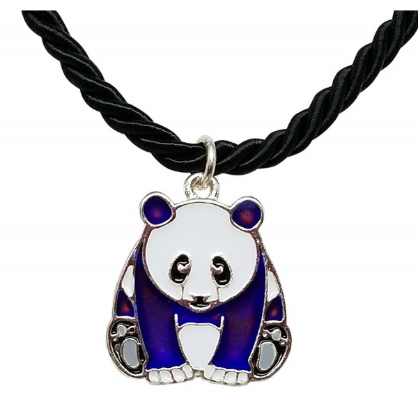 Panda Mood Necklace Black Cord