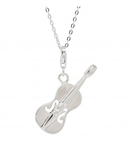 Sterling silver Violin Pendant Necklaces