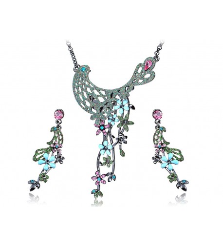 Alilang Woodland Elegant Swarovski Necklace