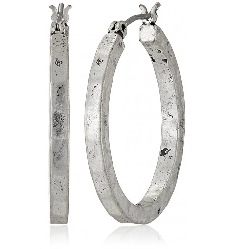 Lucky Brand Silver Tone Hammered Earrings