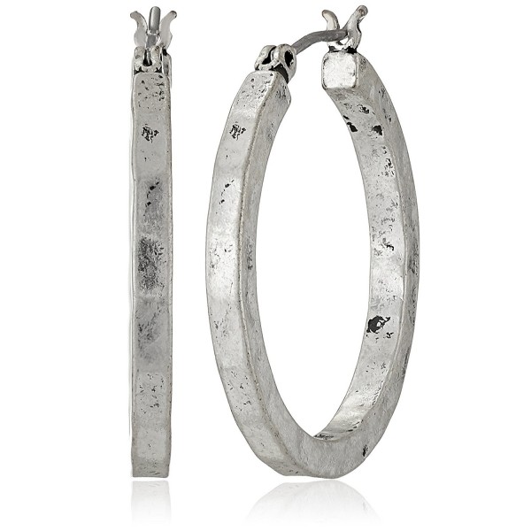 Lucky Brand Silver Tone Hammered Earrings