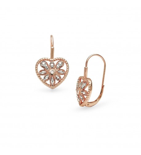 Flashed Sterling Filigree Leverback Earrings