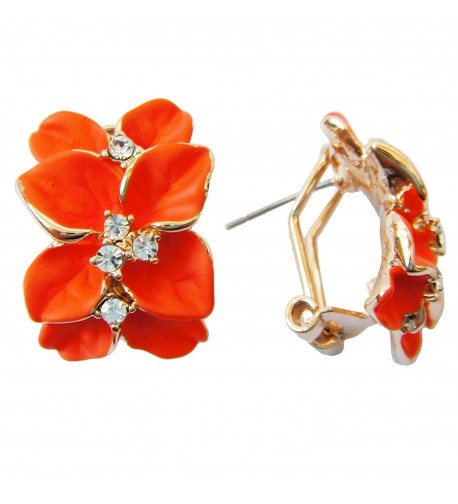 Navachi Plated Crystal Orange Earrings