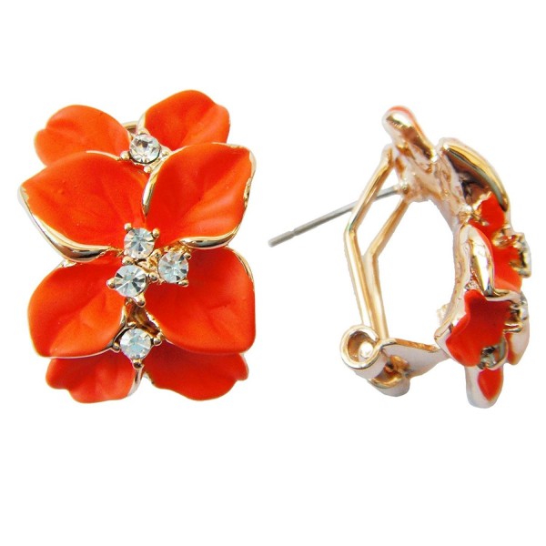 Navachi Plated Crystal Orange Earrings