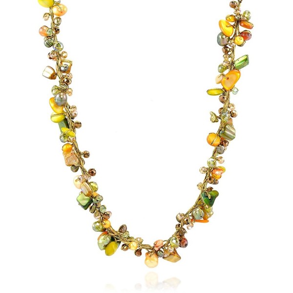Mother Freshwater Cultured Crystal Necklace