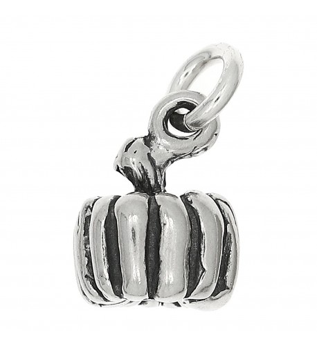 Sterling Silver Oxidized Dimensional Pumpkin