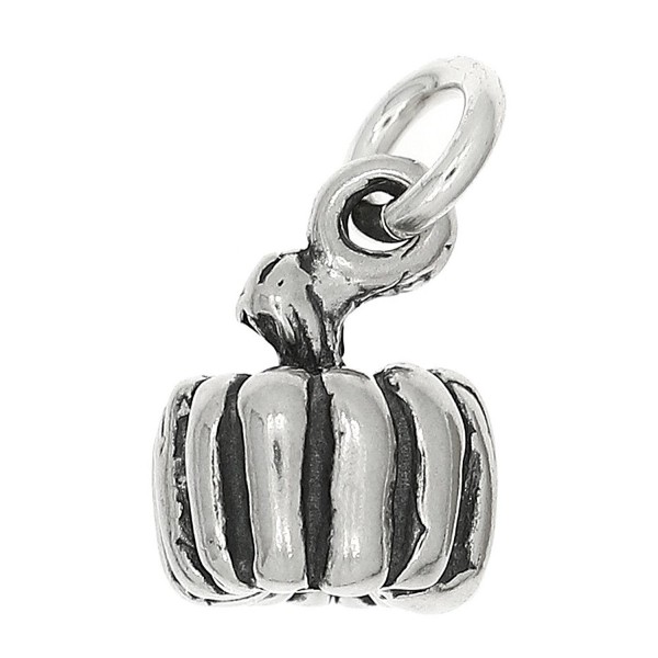 Sterling Silver Oxidized Dimensional Pumpkin