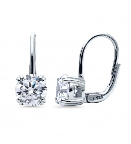 BERRICLE Sterling Zirconia Solitaire Leverback