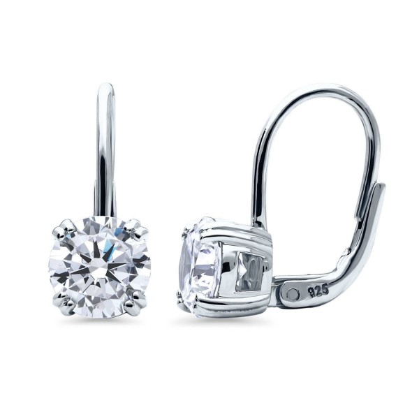 BERRICLE Sterling Zirconia Solitaire Leverback