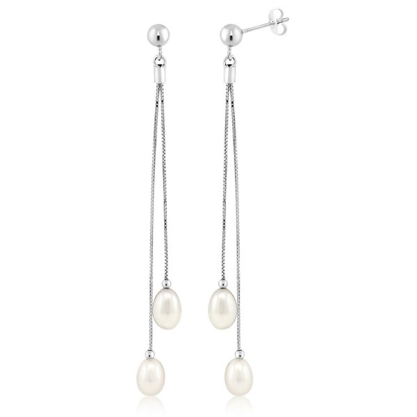 Womens Sterling Cultured Freshwater Earrings