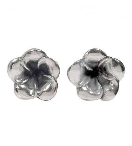 NOVICA Sterling Silver Earrings Allamanda