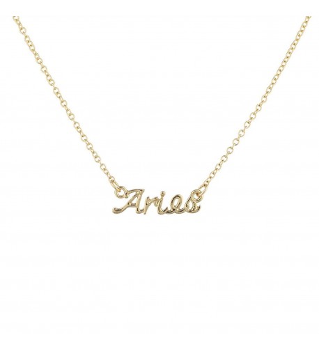Lux Accessories Astrological Nameplate Necklace