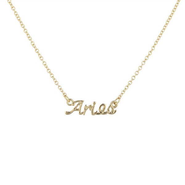 Lux Accessories Astrological Nameplate Necklace