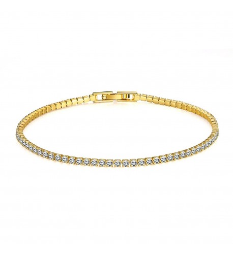 Sterling Gold Plated Swarovski Zirconia Round Cut