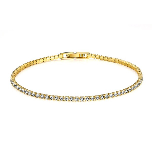 Sterling Gold Plated Swarovski Zirconia Round Cut