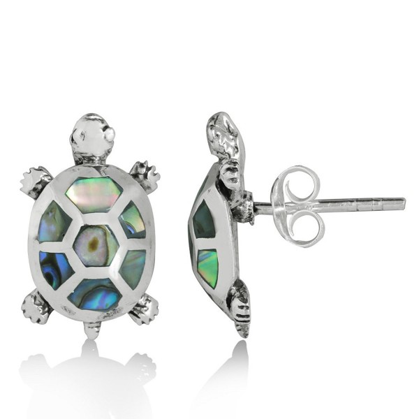 Abalone Sterling Silver TURTLE Earrings