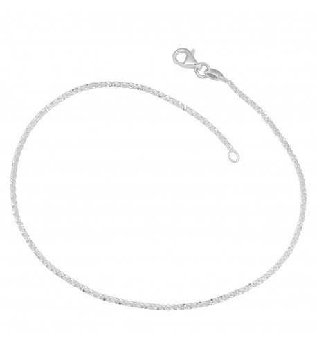 Sterling Silver 1 6mm Sparkle Anklet