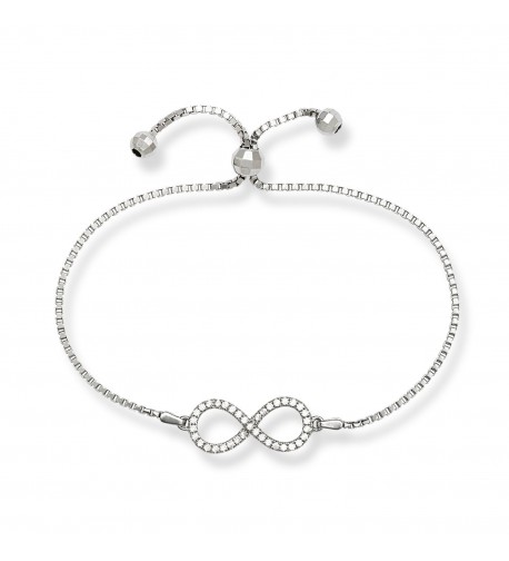 Sterling Reversible Infinity Adjustable Bracelet