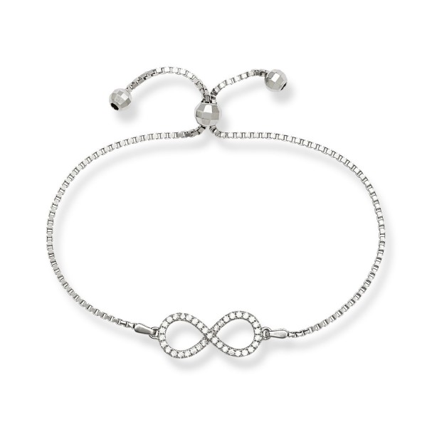 Sterling Reversible Infinity Adjustable Bracelet