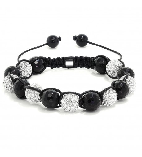 White Crystal Adjustable Bling Bracelet