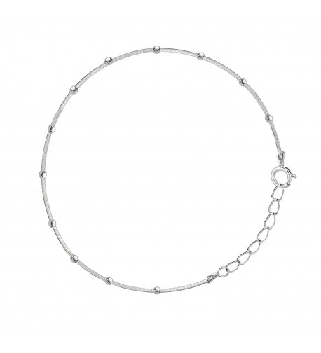 Sterling Silver Italian Anklet Bracelet