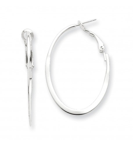 Oval Hoop Earrings Sterling Silver