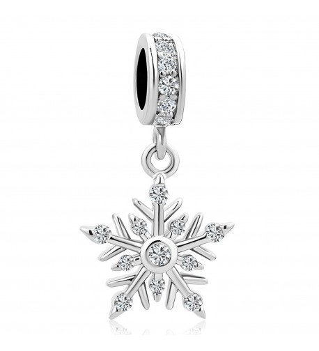 LuckyJewelry Winter Snowflake Charms Bracelets