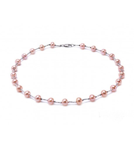 JYX Sterling 7 5 8 5mm Freshwater Pearl