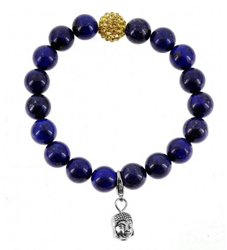 Rhinestone Simulated Lapis Lazuli Bracelet