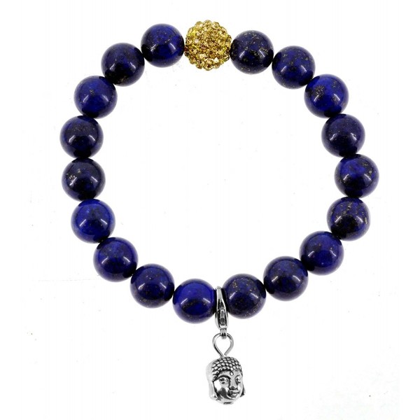 Rhinestone Simulated Lapis Lazuli Bracelet